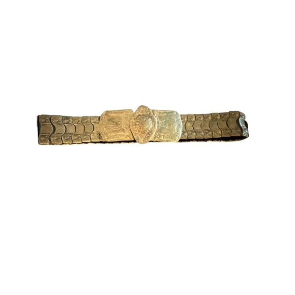 Vintage Womens Brass Turkish 32 Inches Belt Velvet Lining Handmade Hook Closue main image 9